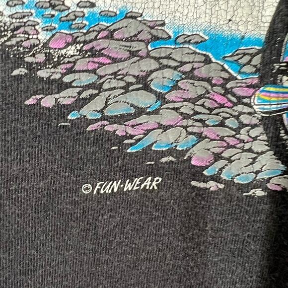 Vintage Harley Davidson Fun Wear Eagle Waterfall Shield Rare LARGE Made in USA - Picture 4 of 11